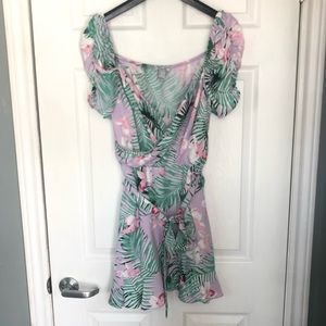 Revamped Purple and Green Floral Dress